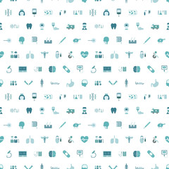Medical icons seamless background