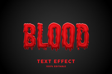 3d blood text effect, editable text