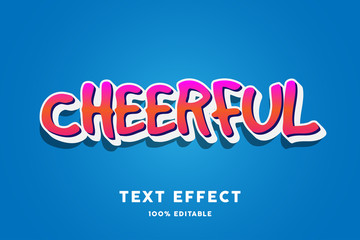 Red gradient cheerful text effect