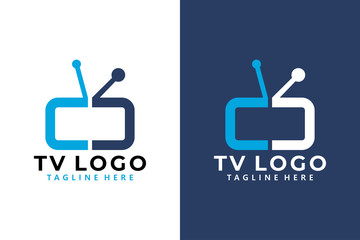 TV logo icon vector isolated