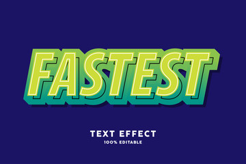 Green modern pop art text effect, editable text