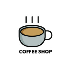 coffee shop cafe beans hot drink design template-vector illustration