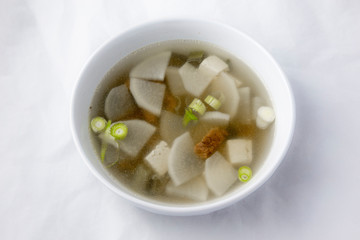 Korean food beef radish soup which is called soegogi muguk