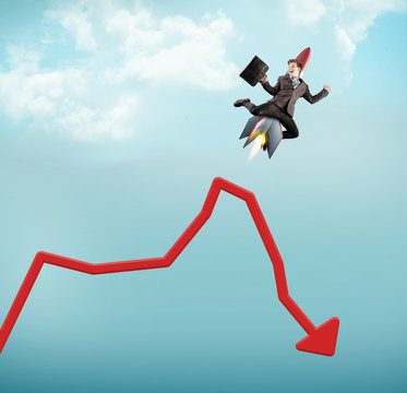Flying off decreasing graph