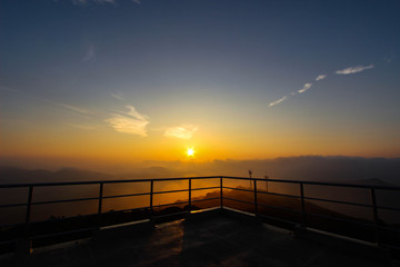 鹿児島県南九州市にある大野岳からの日の出