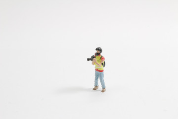 a fun of news reporter Of Toy Figure