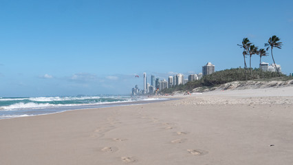 Beach in Surfers Paradise Sunshine Coast in Australia