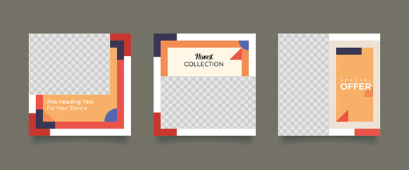 Unique Editable modern Social Media banner Template.Promotional web banner for social media. Elegant sale and discount promo. Fashion and lifestyle blog templates, web banners