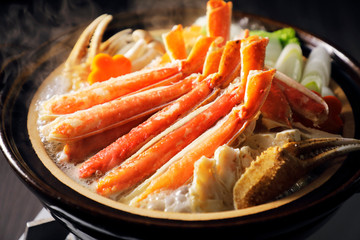 カニ鍋　Japanese style crab hot pot