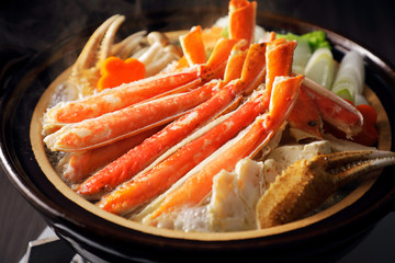 カニ鍋　Japanese style crab hot pot - obrazy, fototapety, plakaty