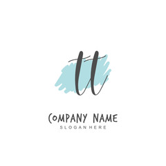 Handwritten initial letter T TT for identity and logo. Vector logo template with handwriting and signature style.