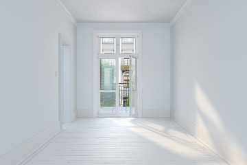 3d render - empty scandinavian room
