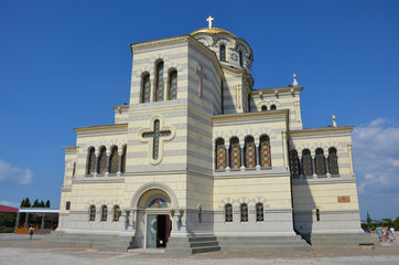 Fototapeta na wymiar St. Vladimir Cathedral. Khersones, Sevastopol, Crimea