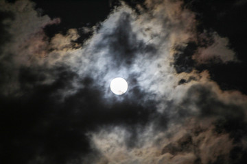 Fototapeta na wymiar moon and clouds