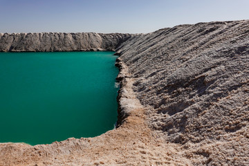 Siwa Oasis, Egypt The Siwa salt lakes which are used ot produce salt for export.