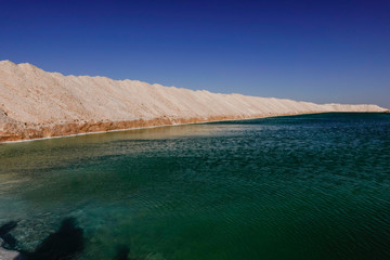 Siwa Oasis, Egypt The Siwa salt lakes which are used ot produce salt for export.
