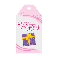 label of valentines day with decoration vector illustration design