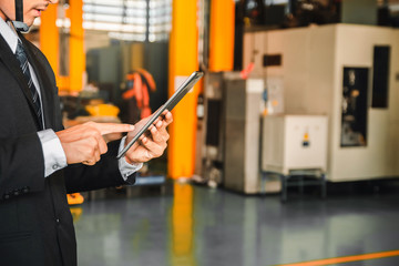 Asian male engineer factory