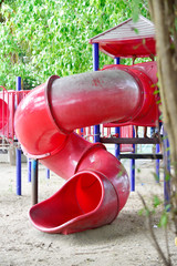 Colourful children playground in the park