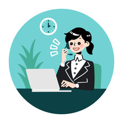 call center / operator / woman