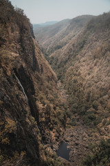 The view into the valley at Ellenborough Falls Lookout, New South Wales.