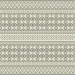Creative design cloth horizontal pattern. Tribal ethnic ornament seamless pattern. Colorful vector illustration. Ethnic motif batik for textile