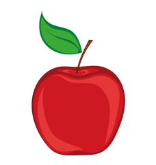 Red apple in vector. Image can be used for various purposes.