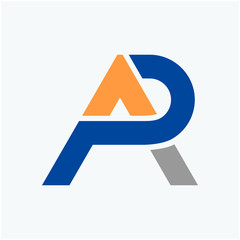 abstract Initial letters AP diamond shape mono line logo. logo line geometry with connect concept. - vector