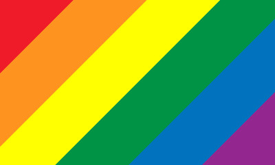 Pride Celebrating LGBT culture symbol. Rainbow colors in diagonal shape. LGBT flag vector design.
