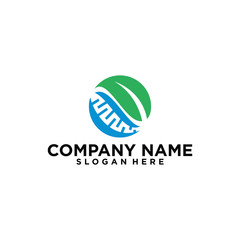 DNA logo design template. medicine logo, genetic icon. Logo design template for clinic.