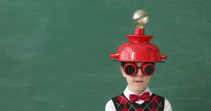 Education, idea and innovation technology concept. Back to school. 4K