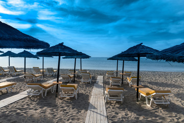 Mediterranean sea beach on Kos island, Greece.