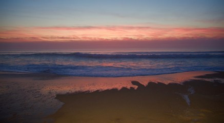 coucher de soleil sur l'océan