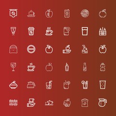 Editable 36 taste icons for web and mobile