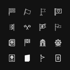 Editable 16 nation icons for web and mobile