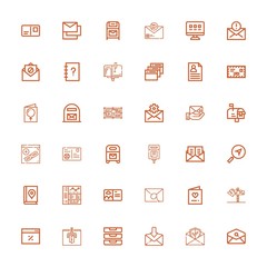 Editable 36 address icons for web and mobile