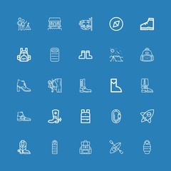 Editable 25 hiking icons for web and mobile