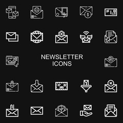 Editable 22 newsletter icons for web and mobile