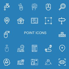 Editable 22 point icons for web and mobile
