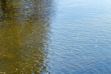 Surface of blue water.