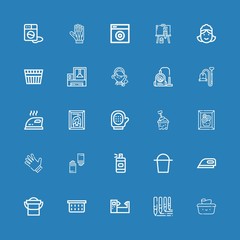Editable 25 housework icons for web and mobile