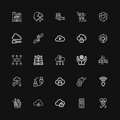 Editable 25 sharing icons for web and mobile