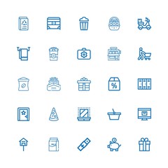 Editable 25 box icons for web and mobile