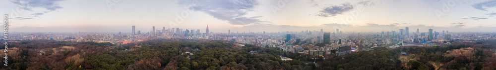 Wall mural D JP Shinjuku U wide pan