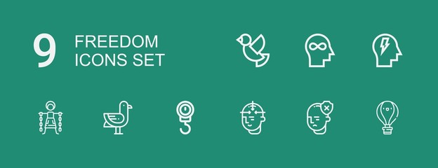 Editable 9 freedom icons for web and mobile