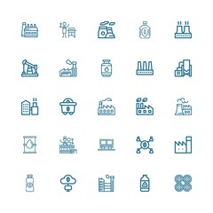 Editable 25 refinery icons for web and mobile