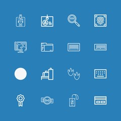 Editable 16 identification icons for web and mobile