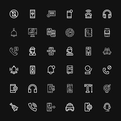 Editable 36 call icons for web and mobile