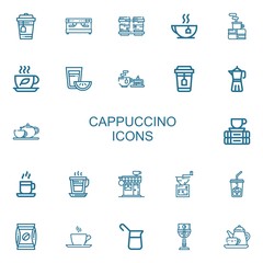 Editable 22 cappuccino icons for web and mobile