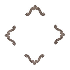 Silver frame for paintings, mirrors or photo isolated on white background